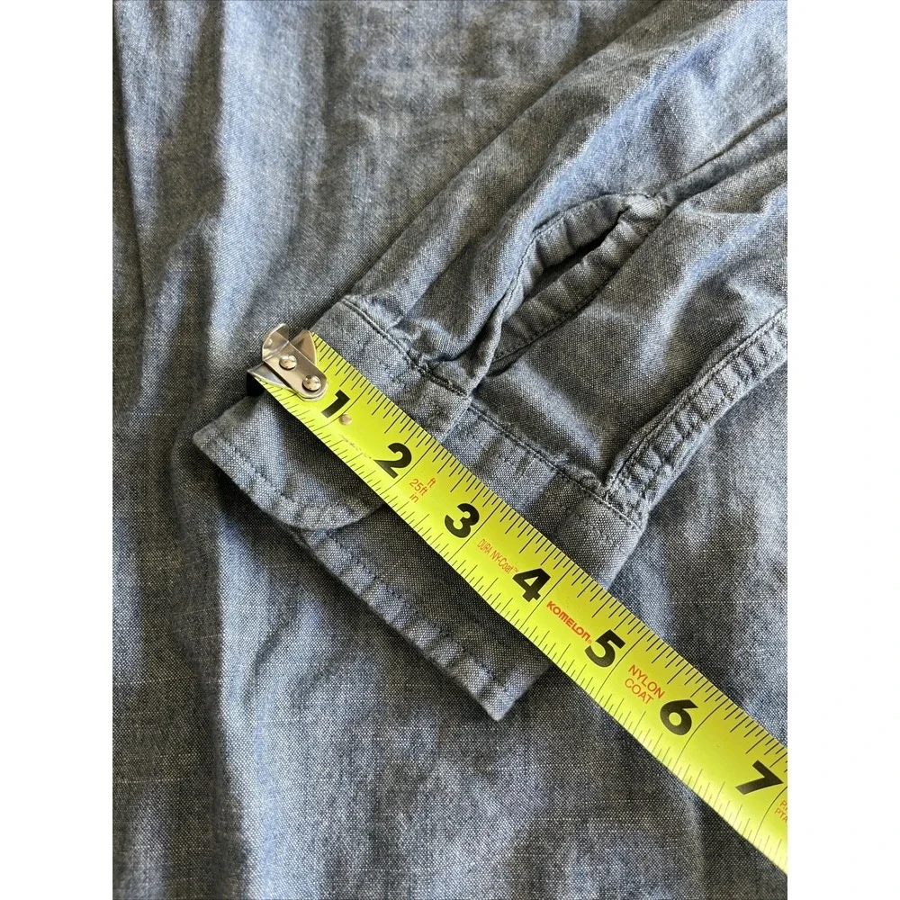 Levi's Men's Blue Chambray Button Down Shirt Long Sleeve Cotton Pocket‎ Size XXL
